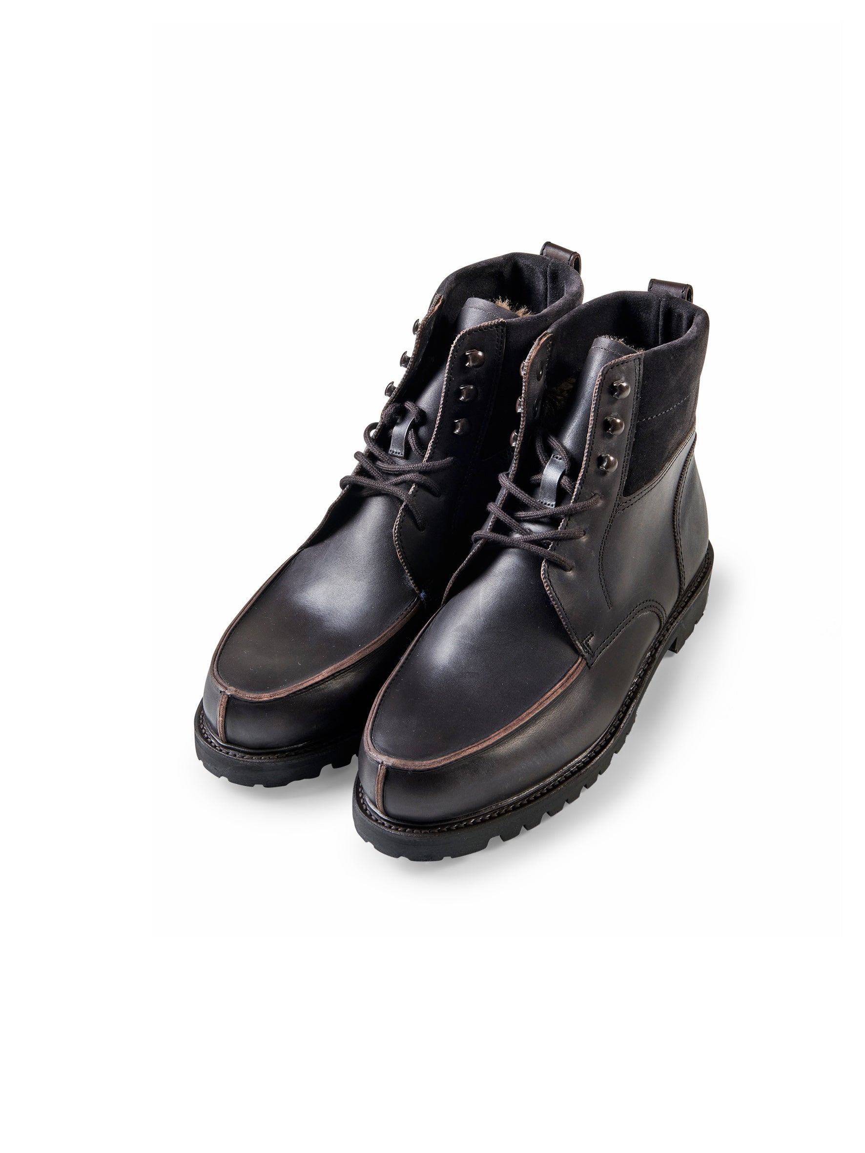 Dark brown, lambskin-lined boot "Dachstein"